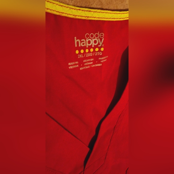 2xl Code Happy scrub top - Picture 2 of 3